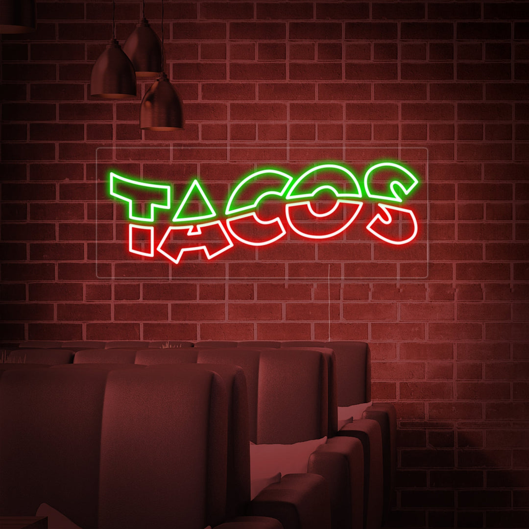 "TACO, Mexicaans eten" Neon Verlichting