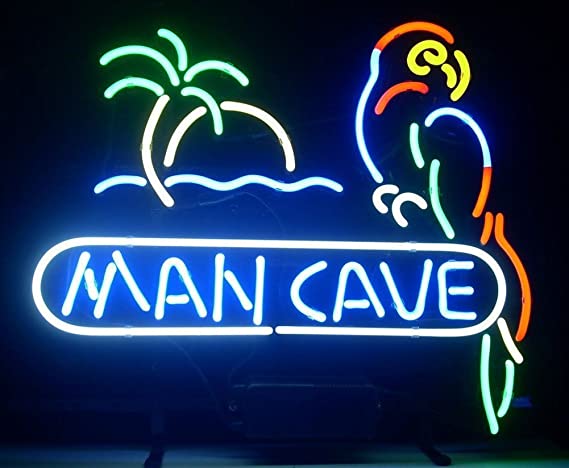 "Man Cave, Papegaai" Neon Verlichting