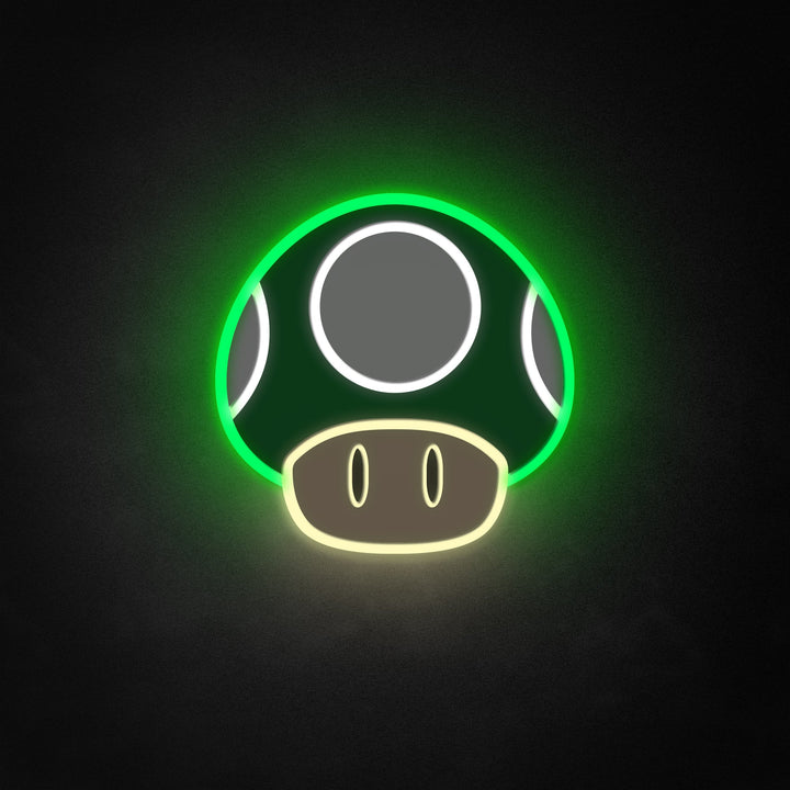 "Mario 1 omhoog Paddestoel" Neon Like