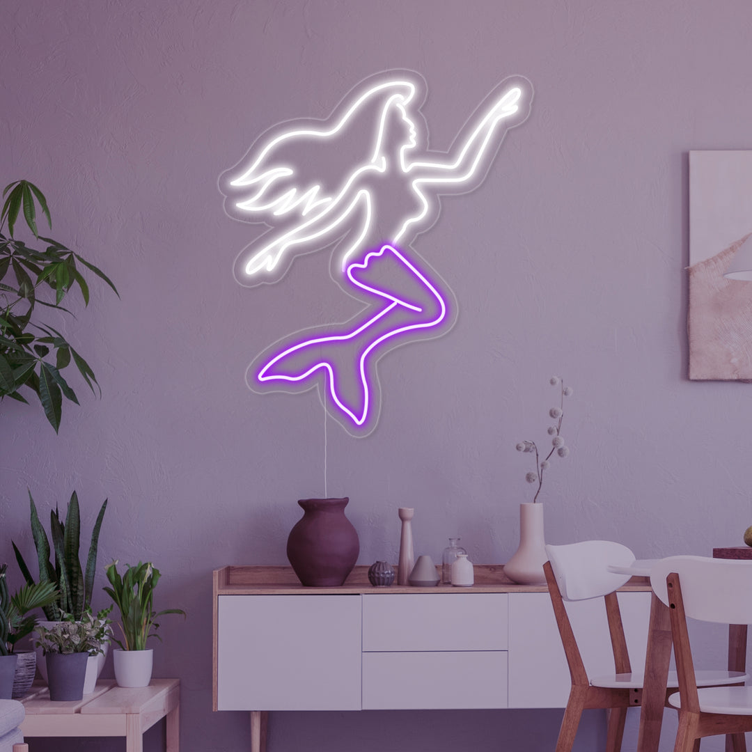 "Zeemeermin Sexy Meisje" Neon Verlichting