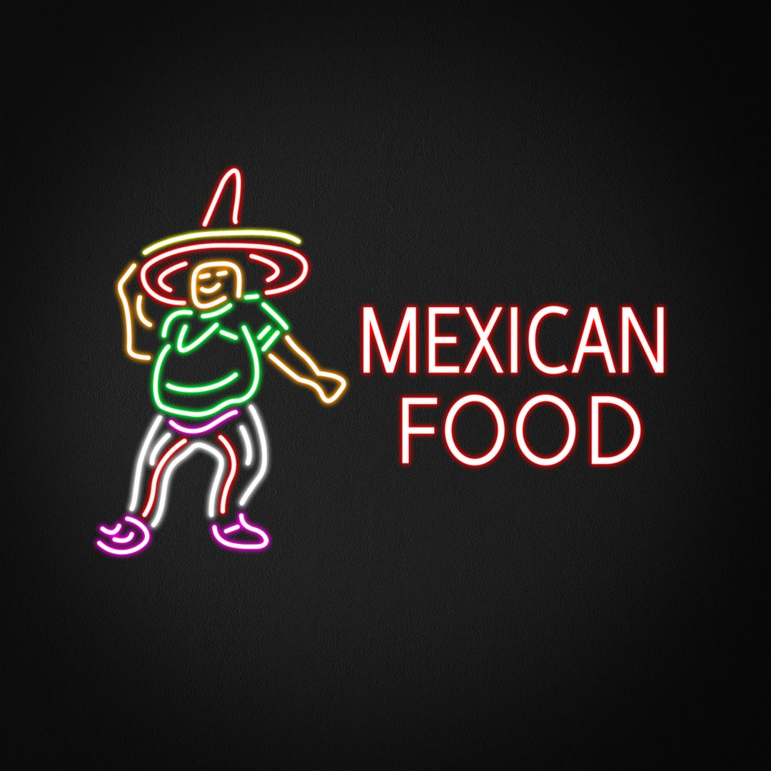 "Mexican Food, Man, Logo" Neon Verlichting