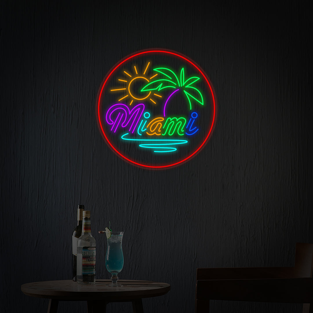 "Strandbar Miami Florida" Neon Verlichting
