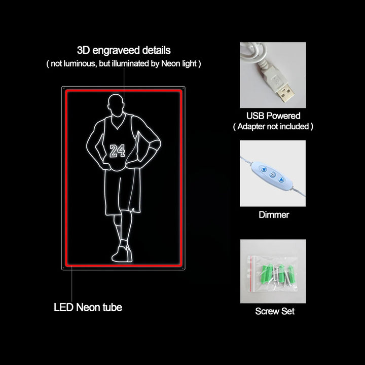 "Nails, 3D Gravure, hand" Mini Neon Verlichting