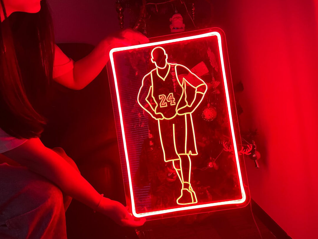 "Basketbalspeler 23" Miniatuur Neonbord