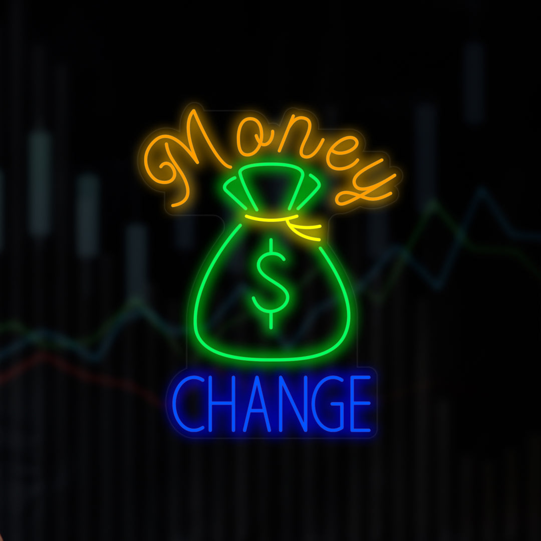 "Geld Wisselen" Neon Verlichting