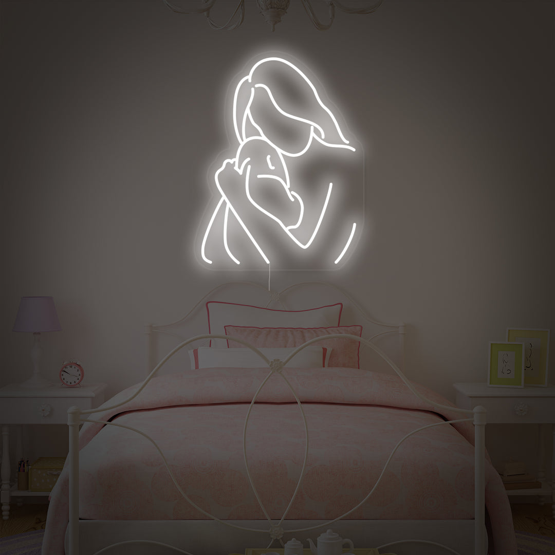 "Moeder Knuffel Baby" Neon Verlichting