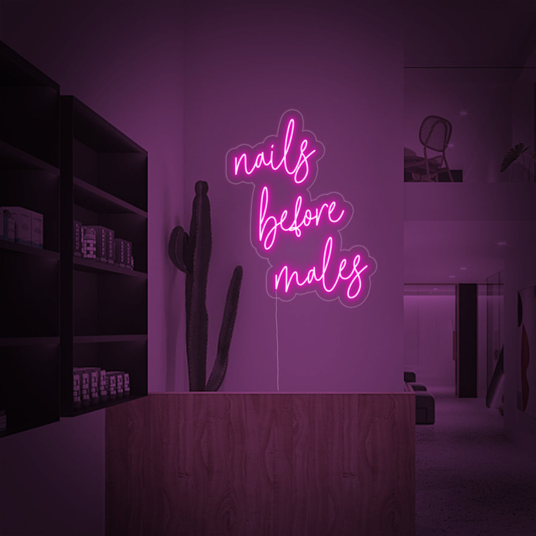 "Nails Before Males" Neon Verlichting