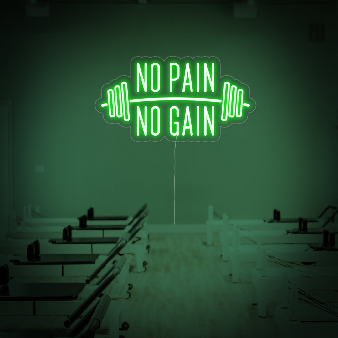 "No Pain No Gain, Fitness Decor, Fitness Quotes, Fitness Quotes, Workout Quotes" Neon Verlichting