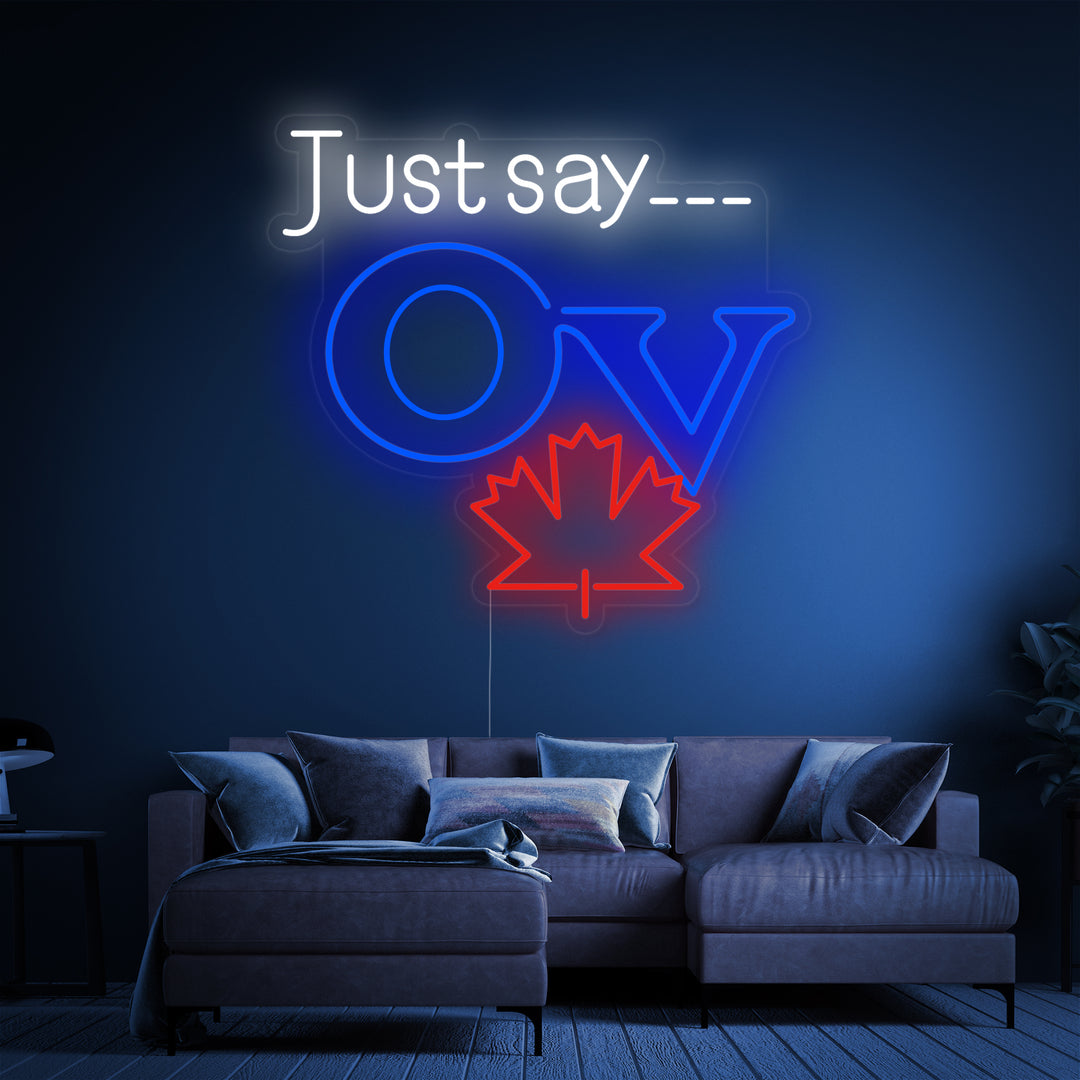 "Just Say OV, Old Vienna bier" Neon Verlichting