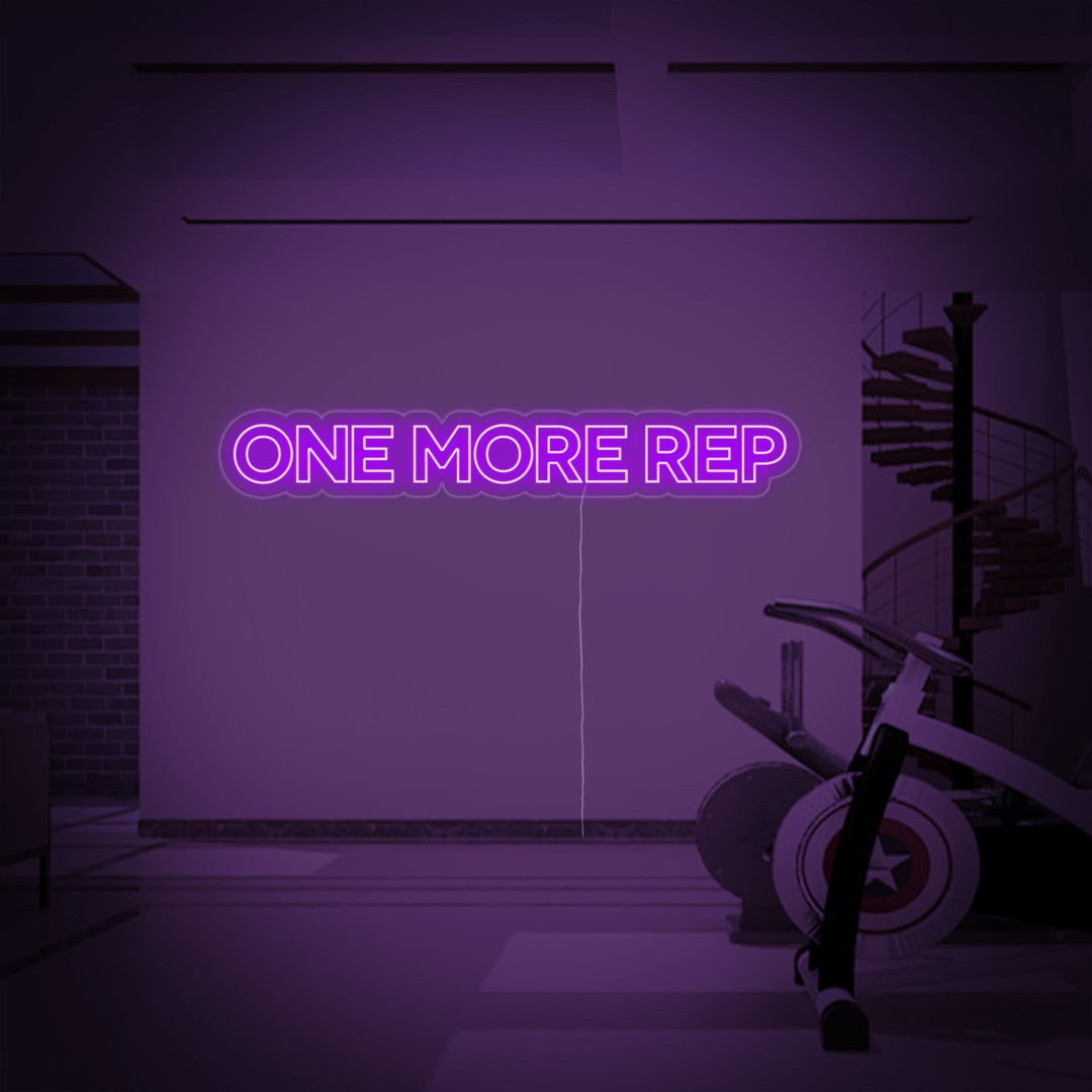 "One More Rep, Fitness Decor, Fitness Quotes, Fitness Quotes, Workout Quotes" Neon Verlichting
