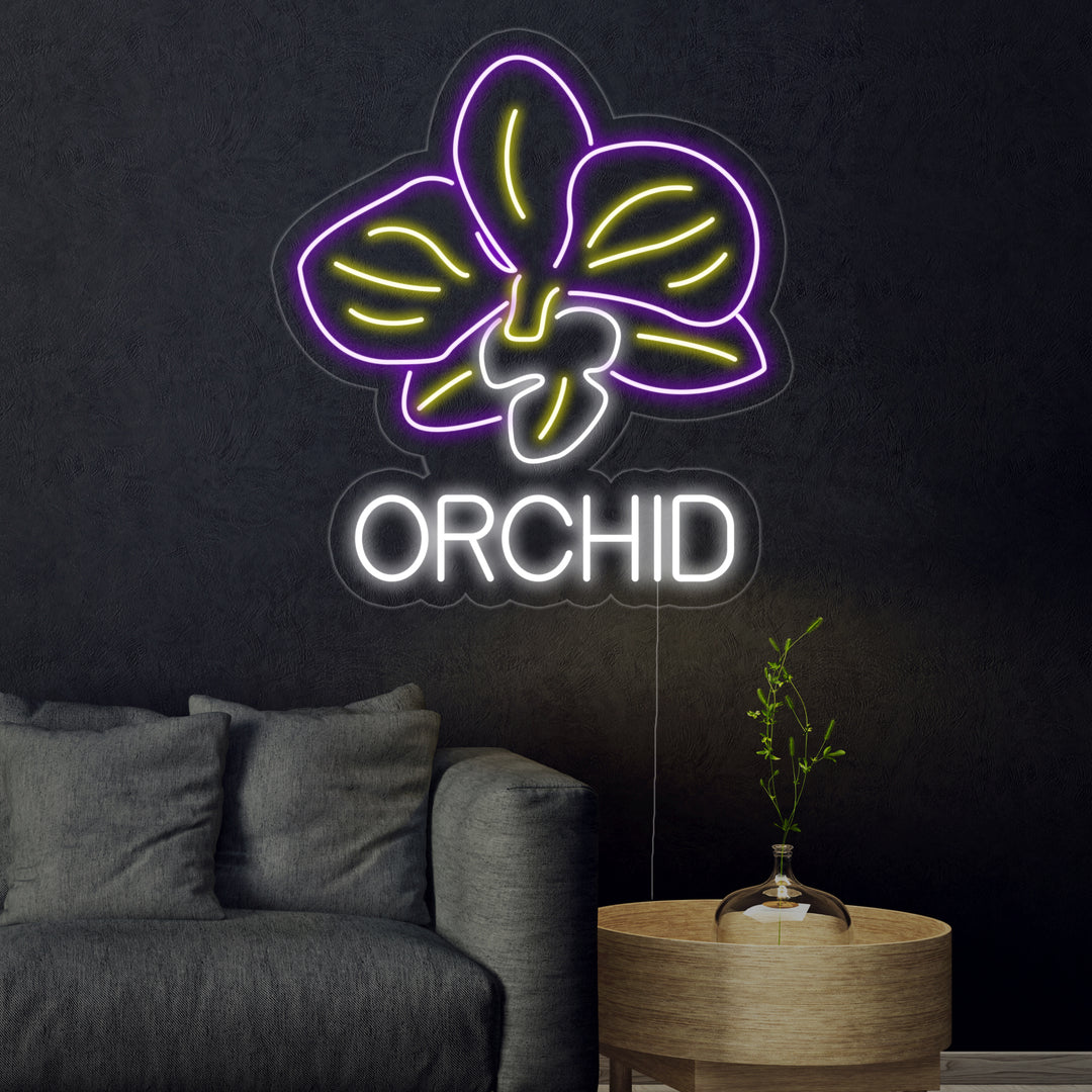 "Orchid, orchidee bloem" Neon Verlichting