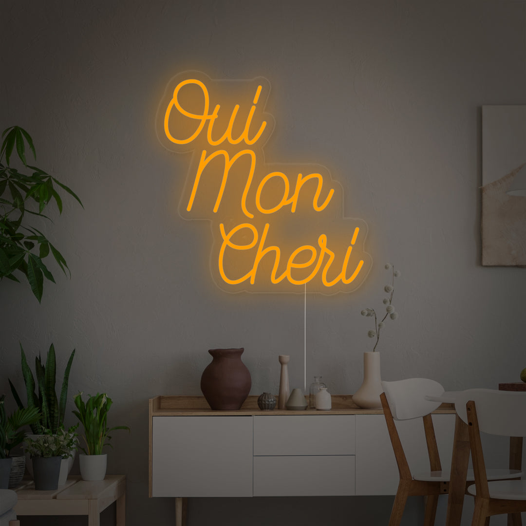 "Oui Mon Cheri French Oh Sweety" Neon Verlichting