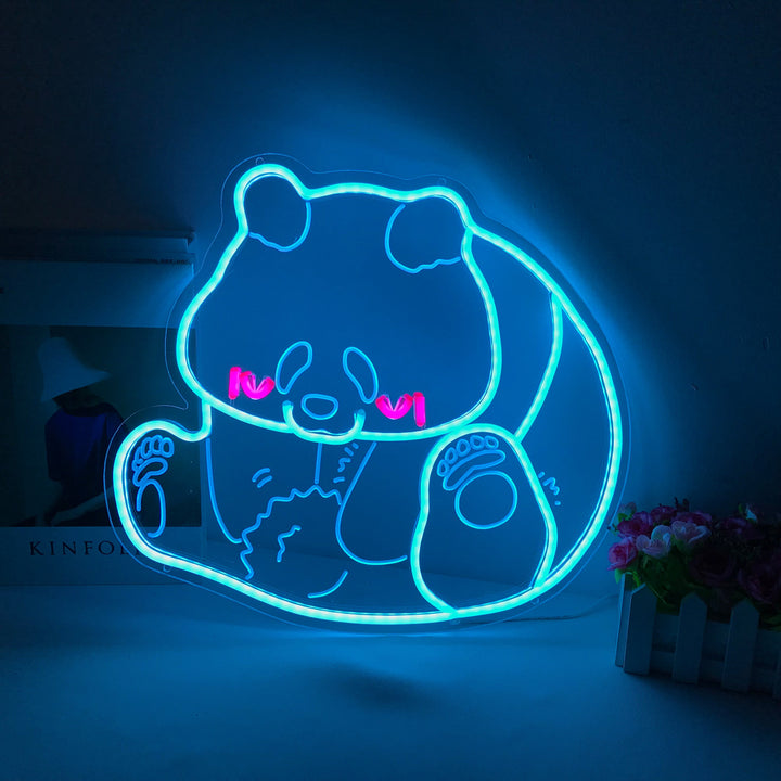 "Panda, Cartoon" Mini Neon Verlichting