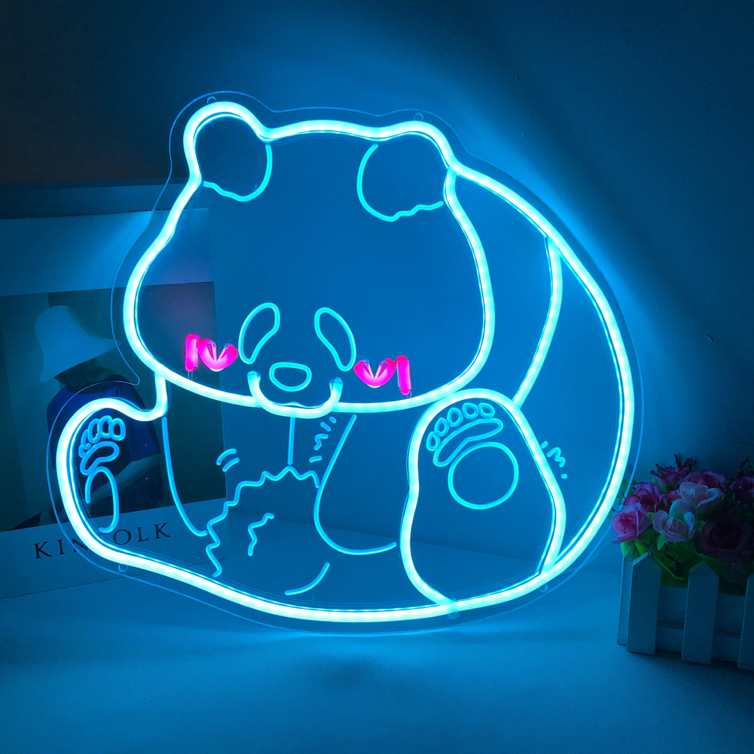 "Panda, Cartoon" Mini Neon Verlichting