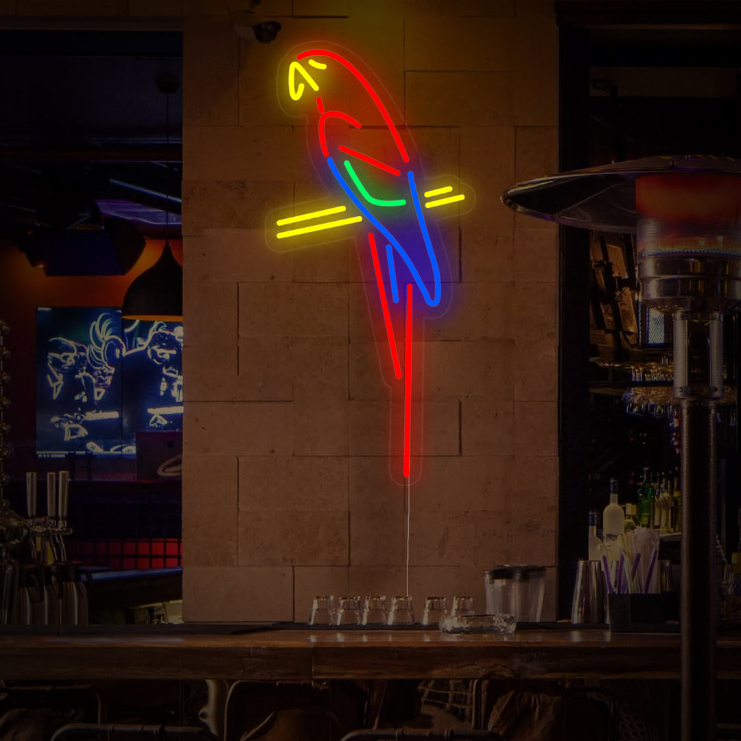 "Papegaai Bar Pub" Neon Verlichting