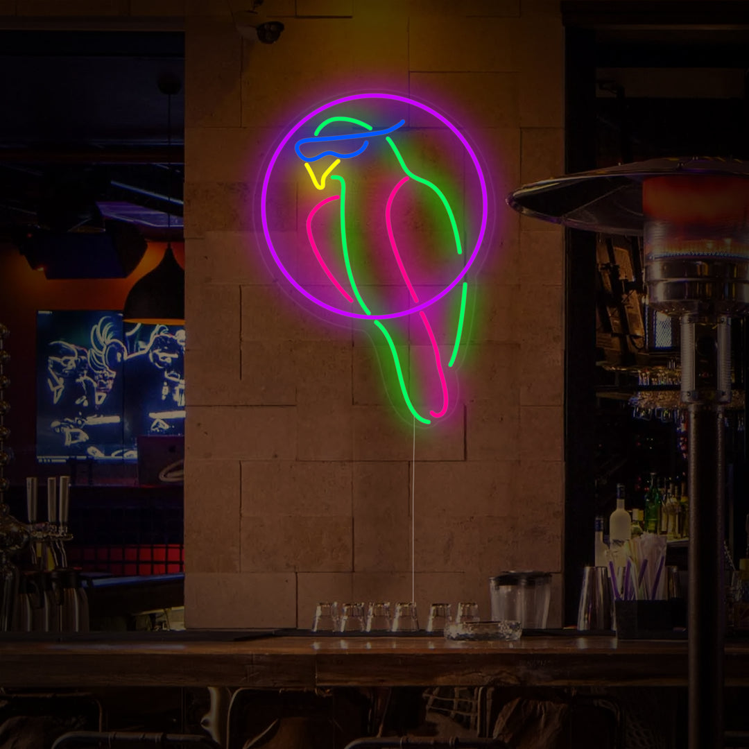 "Papegaai TIKI Bar" Neon Verlichting