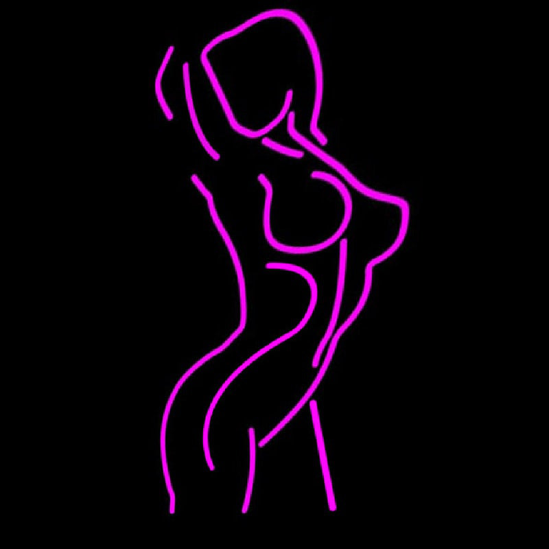 "Roze Erotisch Danseres Meisje" Neon Verlichting