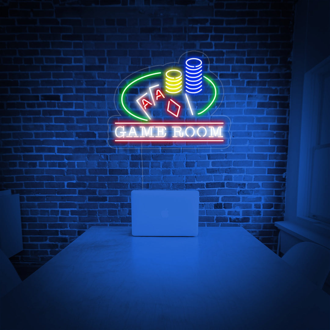 "Pokermunten" Neon Verlichting