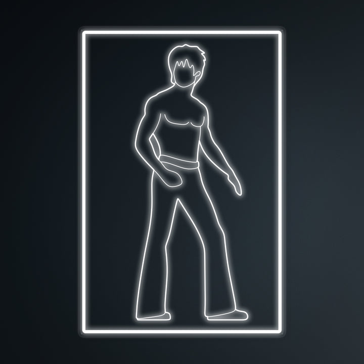 "Popcultuur Kungfu Bruce" Miniatuur Neonbord