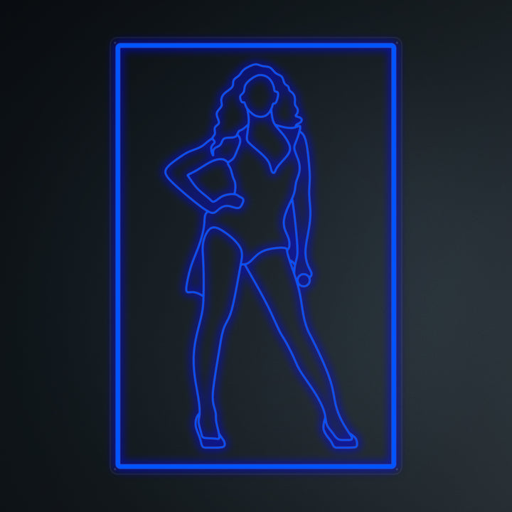 "Popsterren Beyoncé" Miniatuur Neonbord