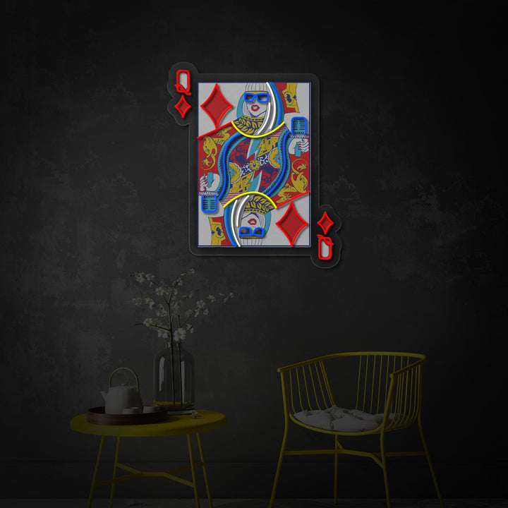 "Q Glam, popster idool" UV-geprint LED-neonbord