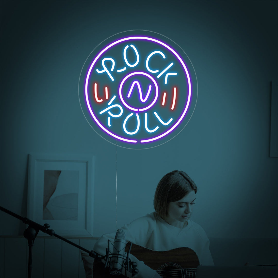 "Rock N Roll, Feest Met Live Muziek" Neon Verlichting