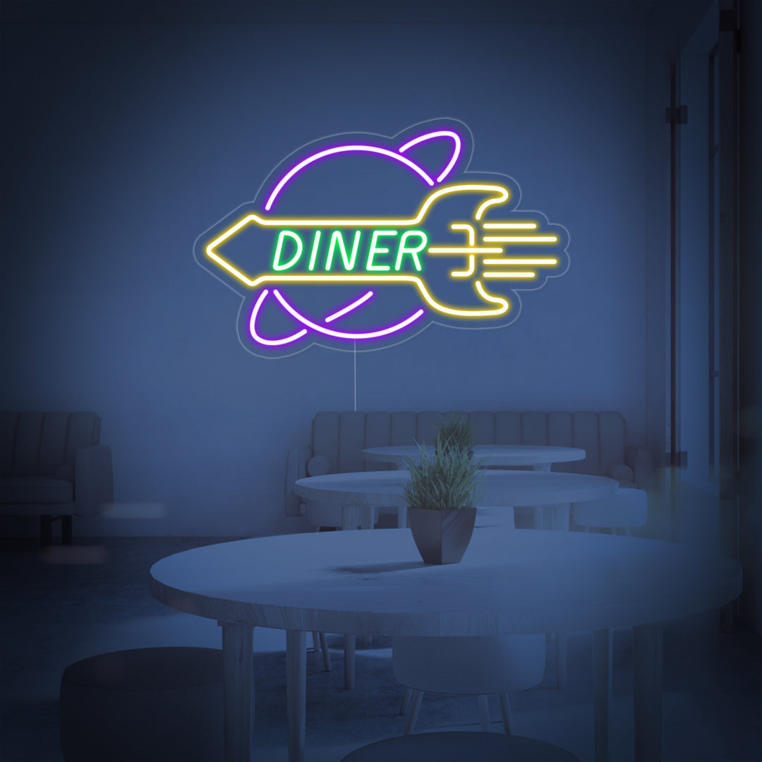 "Raket Raket Diner" Neon Verlichting