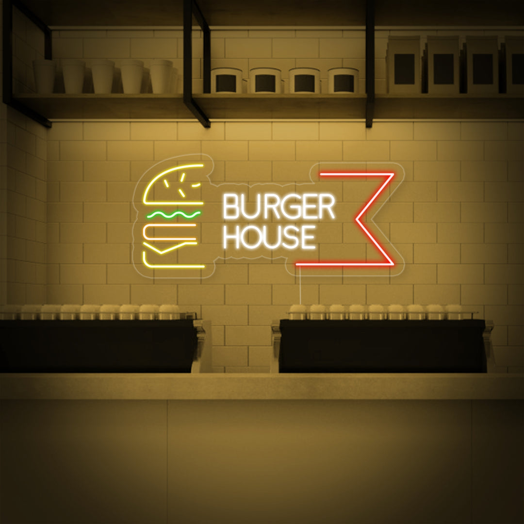 "Restaurant Burger House" Neon Verlichting