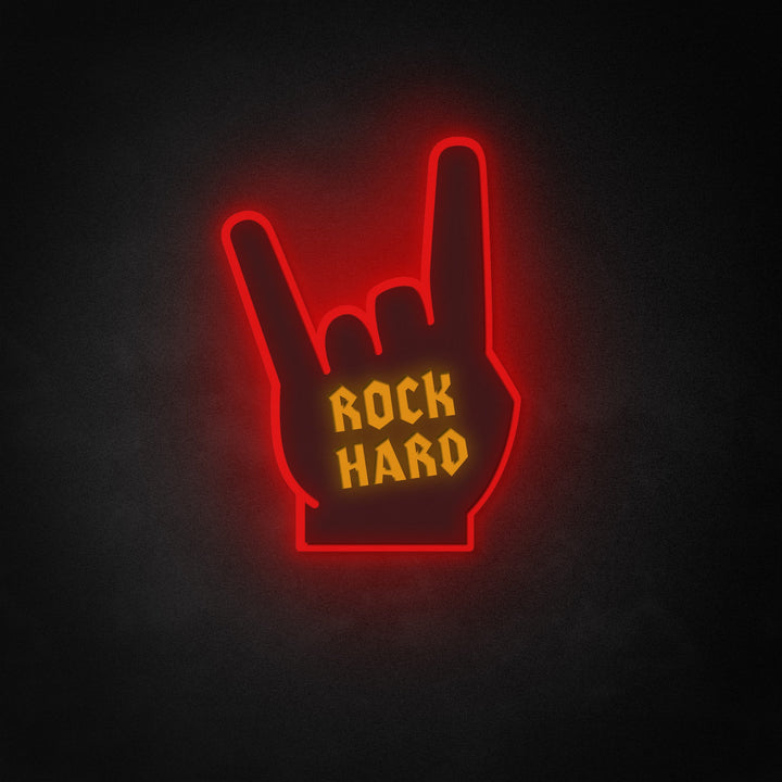 "Rock hard, rock and roll, fan -gebaren" Neon Like