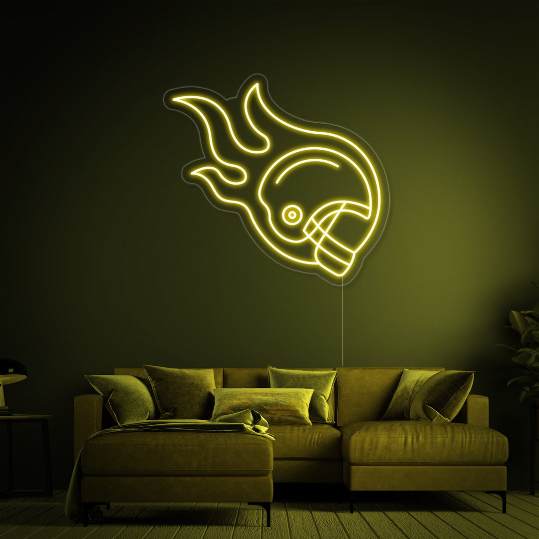 "Rugby Helm" Neon Verlichting