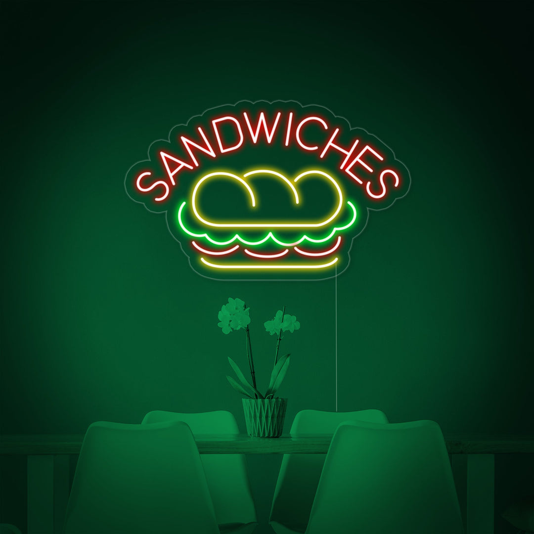"SANDWICHES, Eten" Neon Verlichting