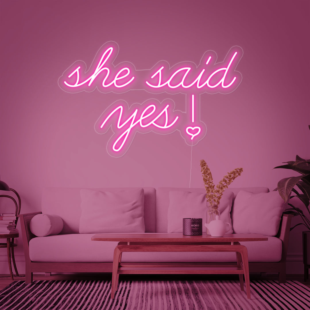 "She Said Yes" Neon Verlichting