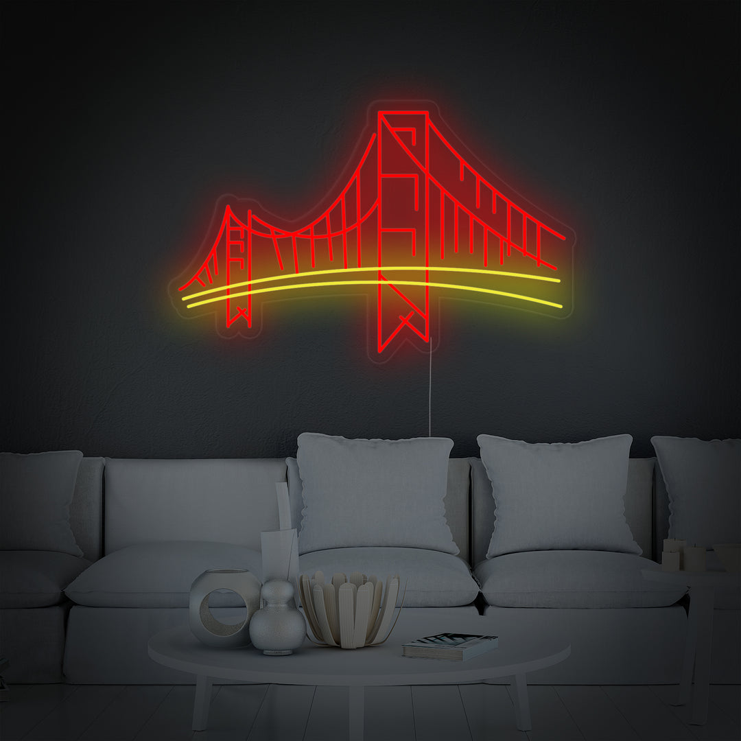 "San Francisco Golden Gate Bridge" Neon Verlichting
