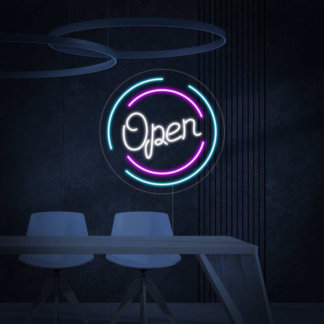 "Open Letters In Cirkels" Neon Verlichting
