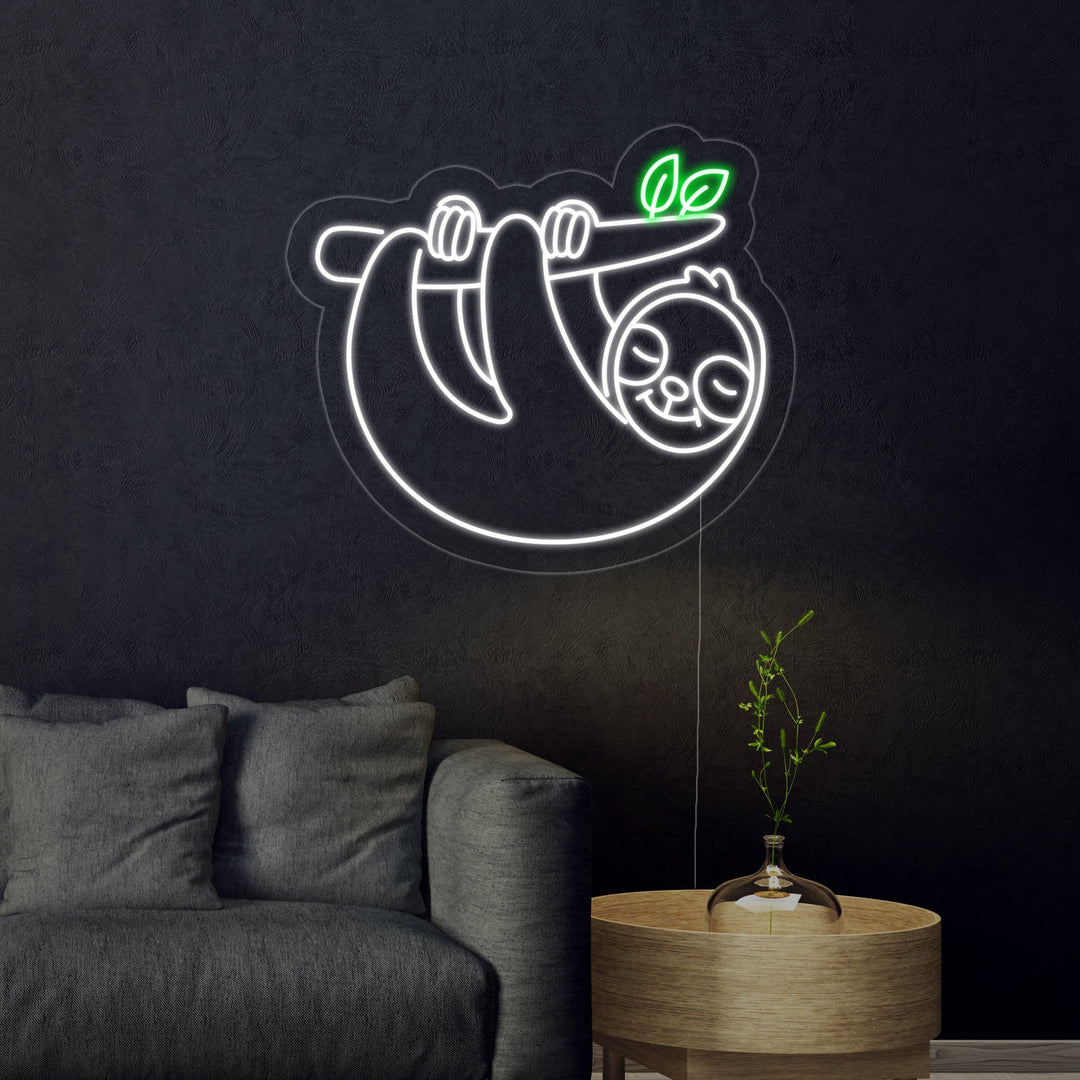 "Luiaard" Neon Verlichting