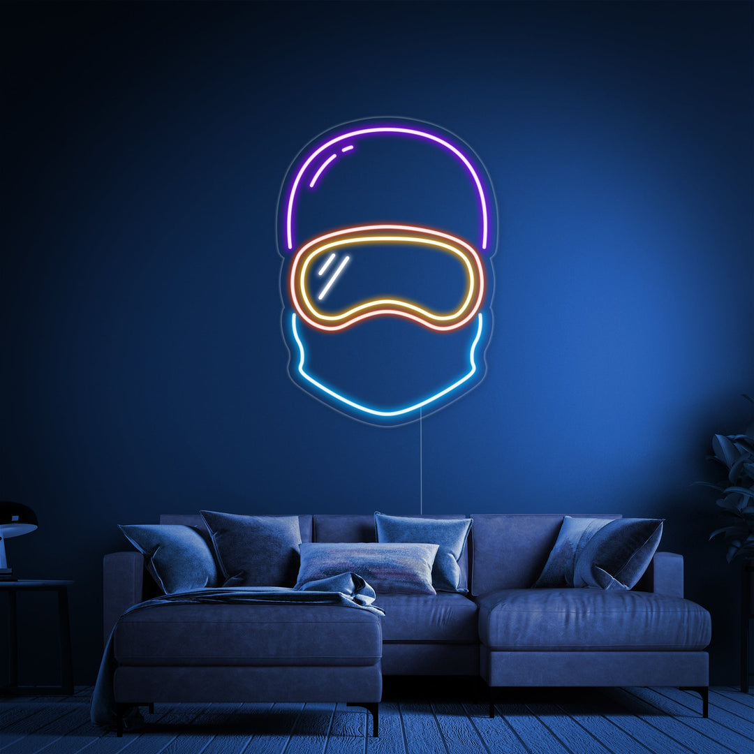 "Snowboarder Sneeuwman" Neon Verlichting