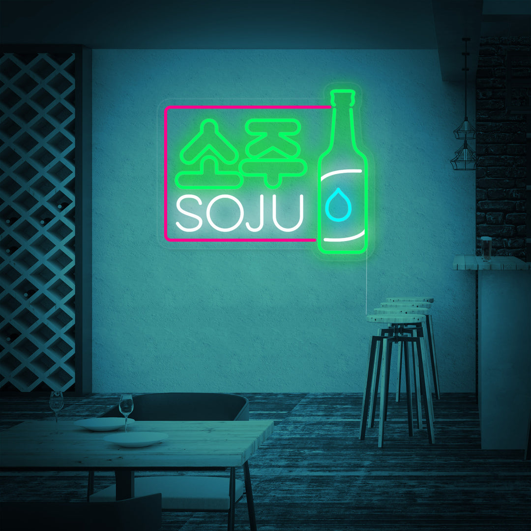 "Soju Koreaanse Drank" Neon Verlichting