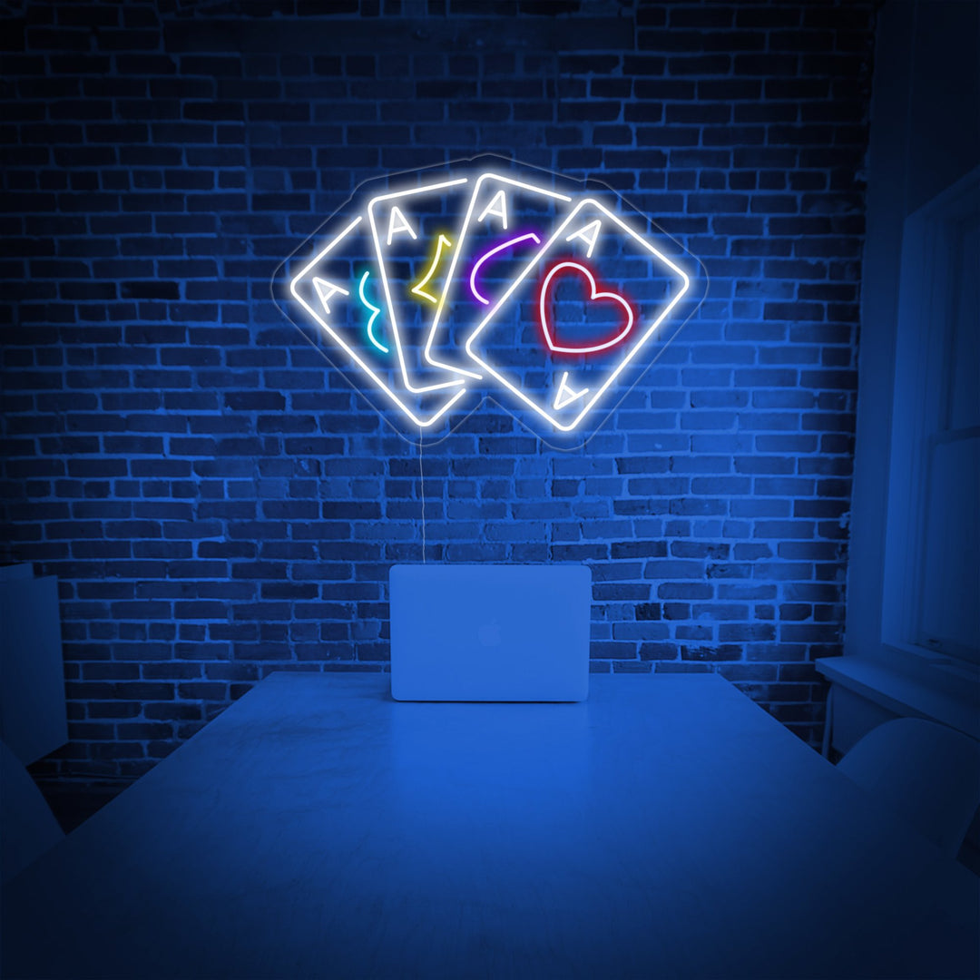 "Solitaire, Decor Voor Speelkamer" Neon Verlichting