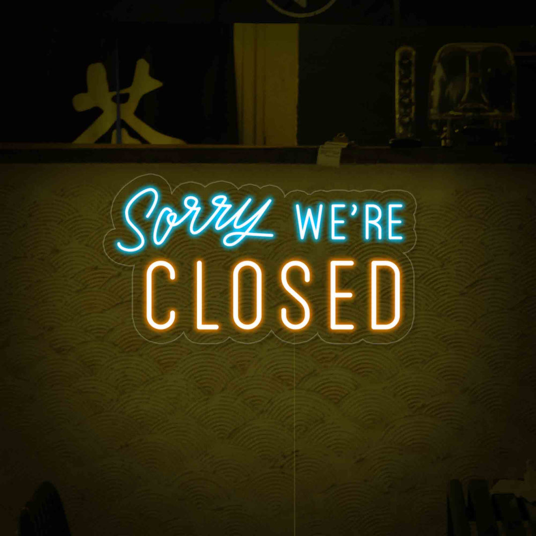 "Sorry We Are Closed" Neon Verlichting