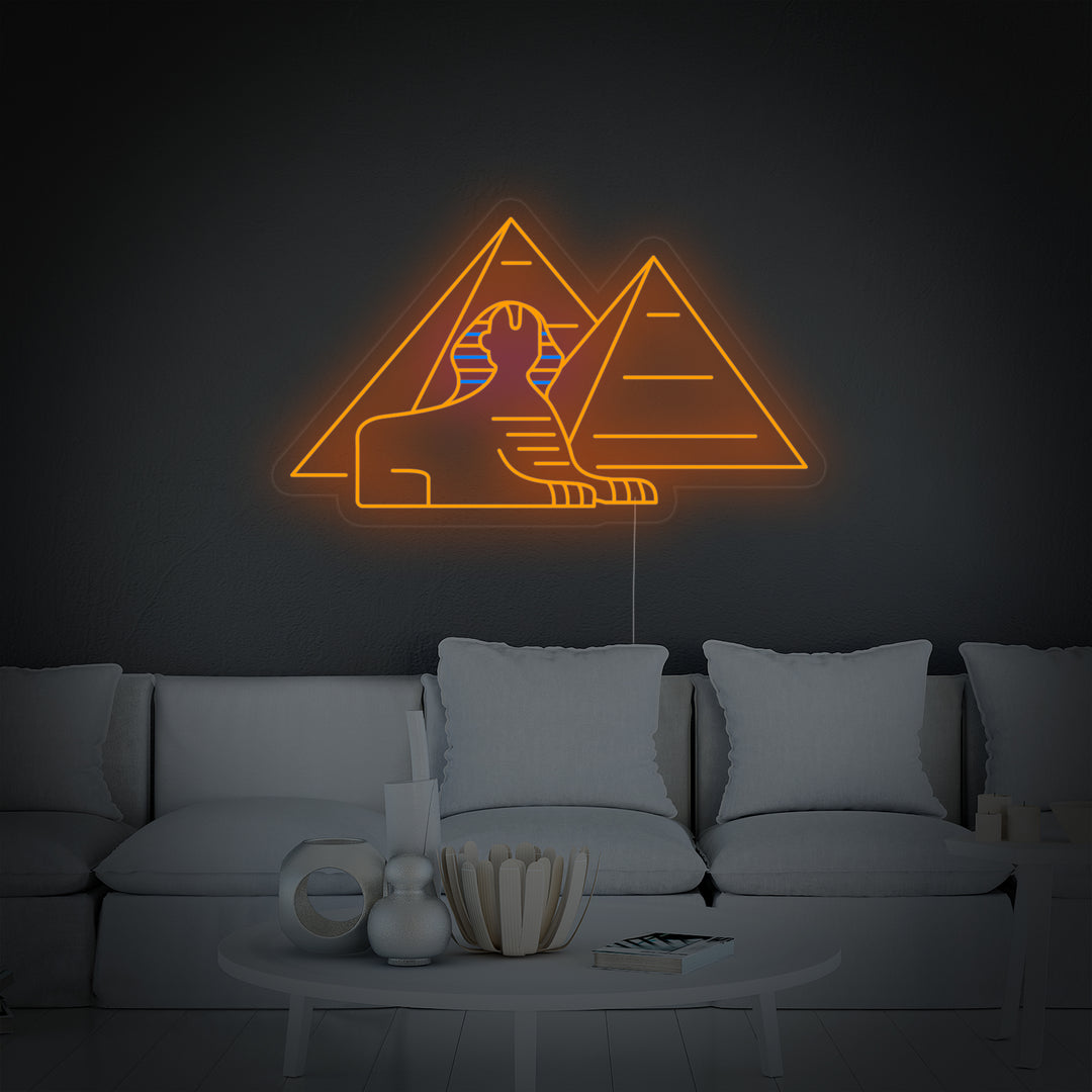 "Sfinx Egyptische Piramides" Neon Verlichting