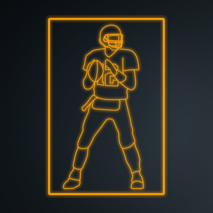 "Voetballer 12 Sport" Miniatuur Neonbord