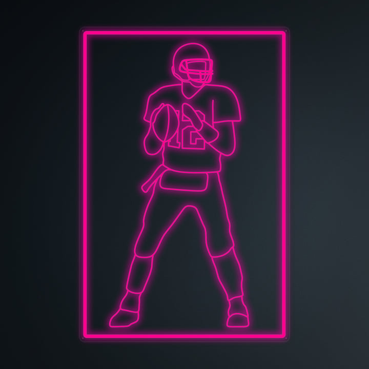"Voetballer 12 Sport" Miniatuur Neonbord