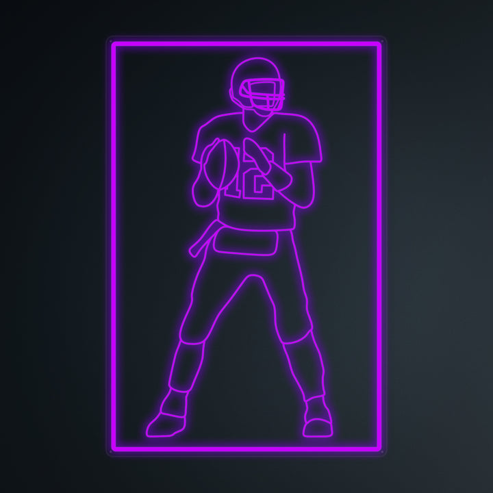 "Voetballer 12 Sport" Miniatuur Neonbord