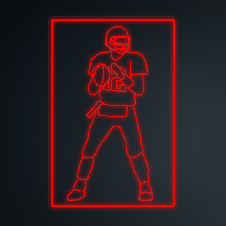 "Voetballer 12 Sport" Miniatuur Neonbord