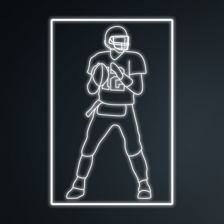 "Voetballer 12 Sport" Miniatuur Neonbord