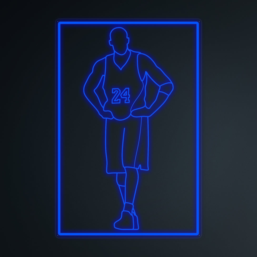 "Basketbalspeler 24" Miniatuur Neonbord