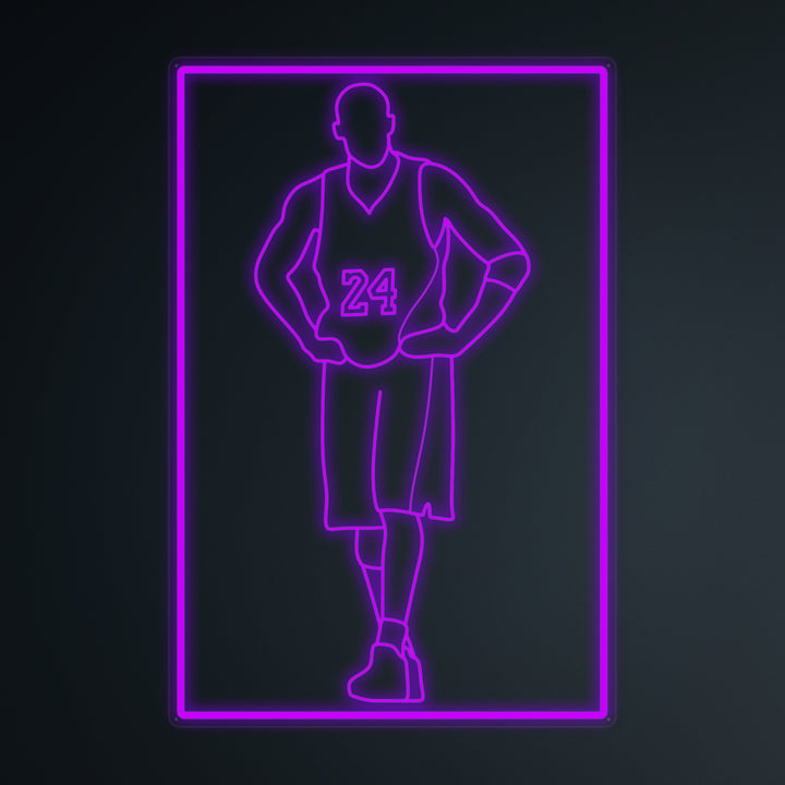 "Basketbalspeler 24" Miniatuur Neonbord