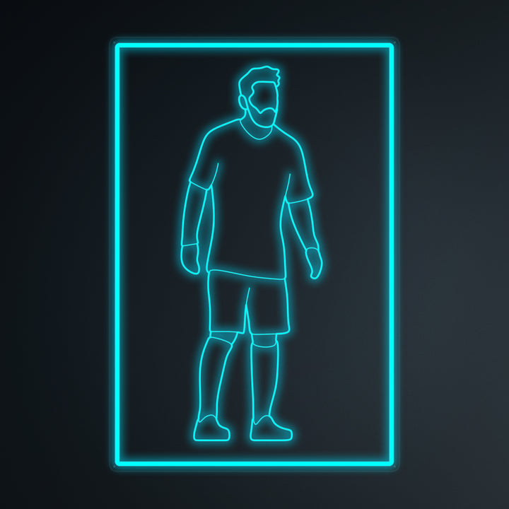 "Voetballer 10 Sport" Miniatuur Neonbord