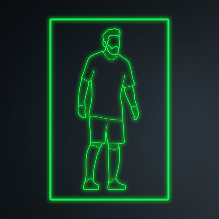 "Voetballer 10 Sport" Miniatuur Neonbord