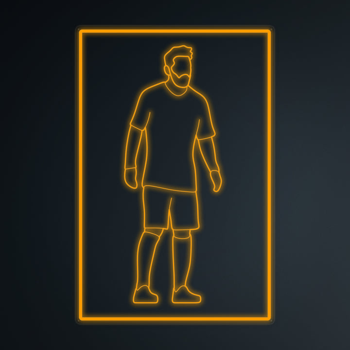 "Voetballer 10 Sport" Miniatuur Neonbord